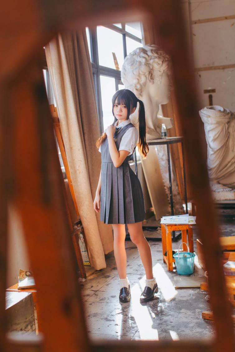 桜桃喵 画室少女 - 图片3