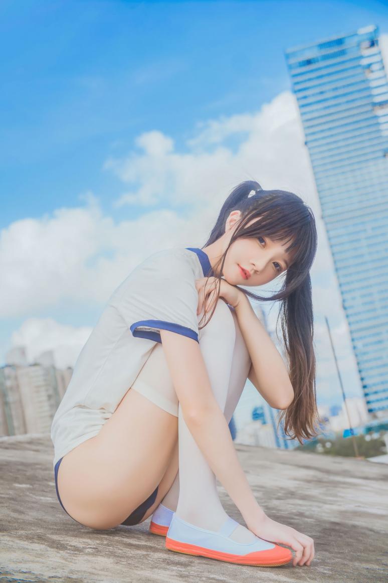 萝莉风COS 桜桃喵 – 体操服 - 图片4