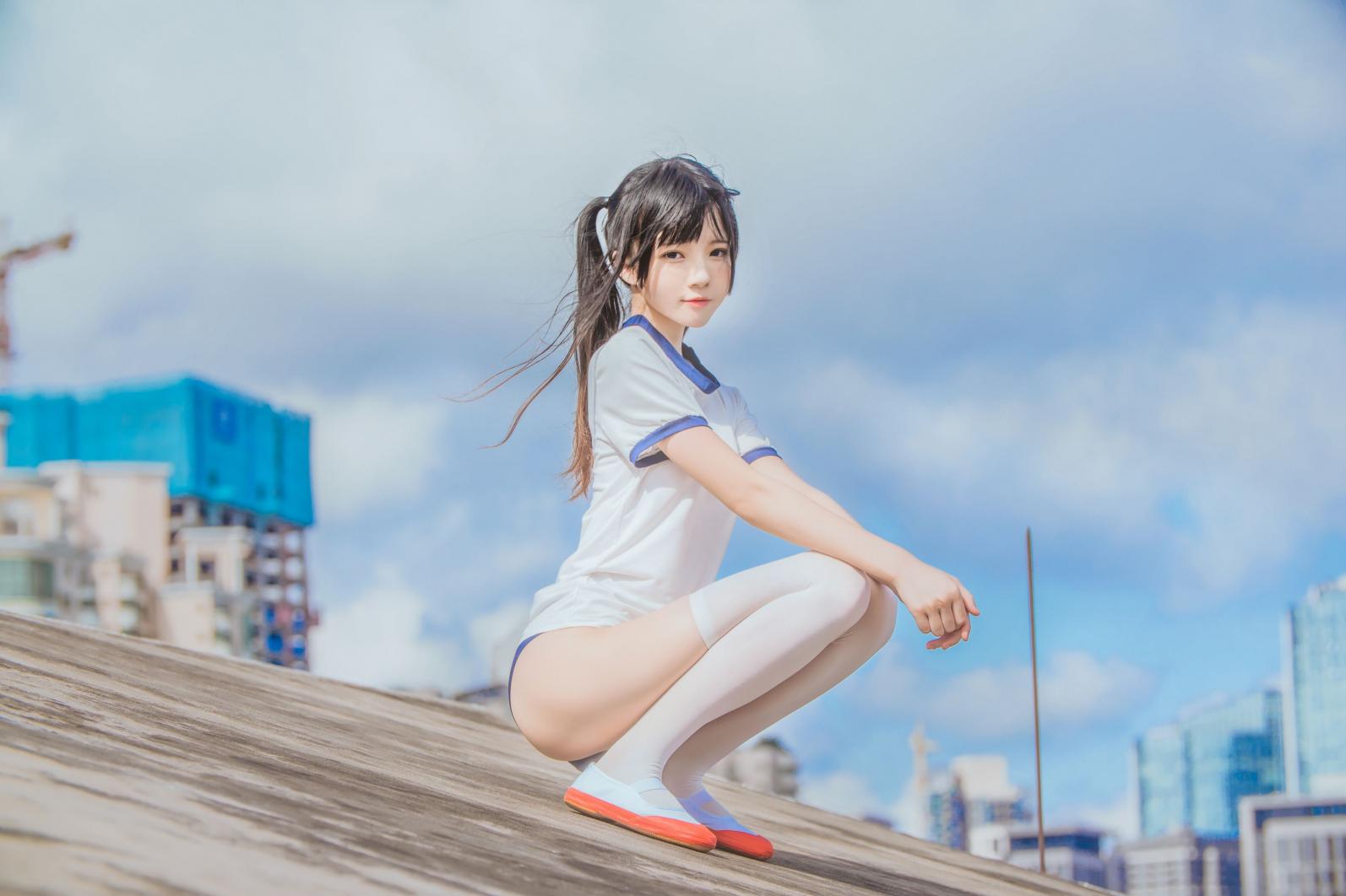 萝莉风COS 桜桃喵 – 体操服 - 图片7