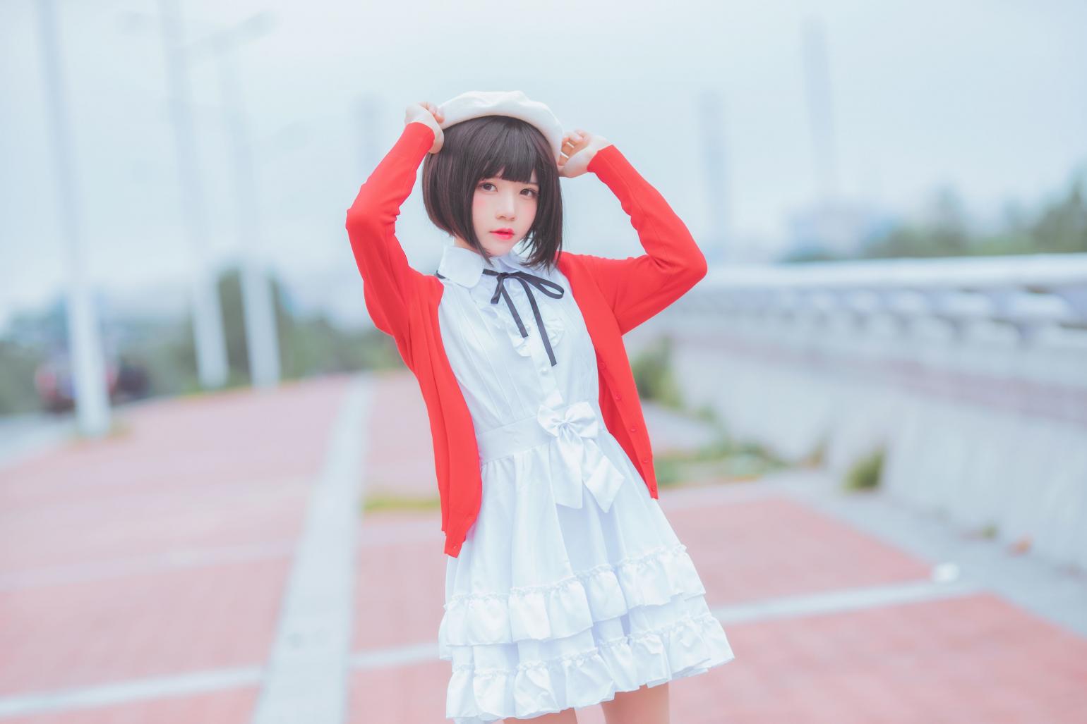 萝莉风COS 桜桃喵 – 加藤惠系列之常服 - 图片2