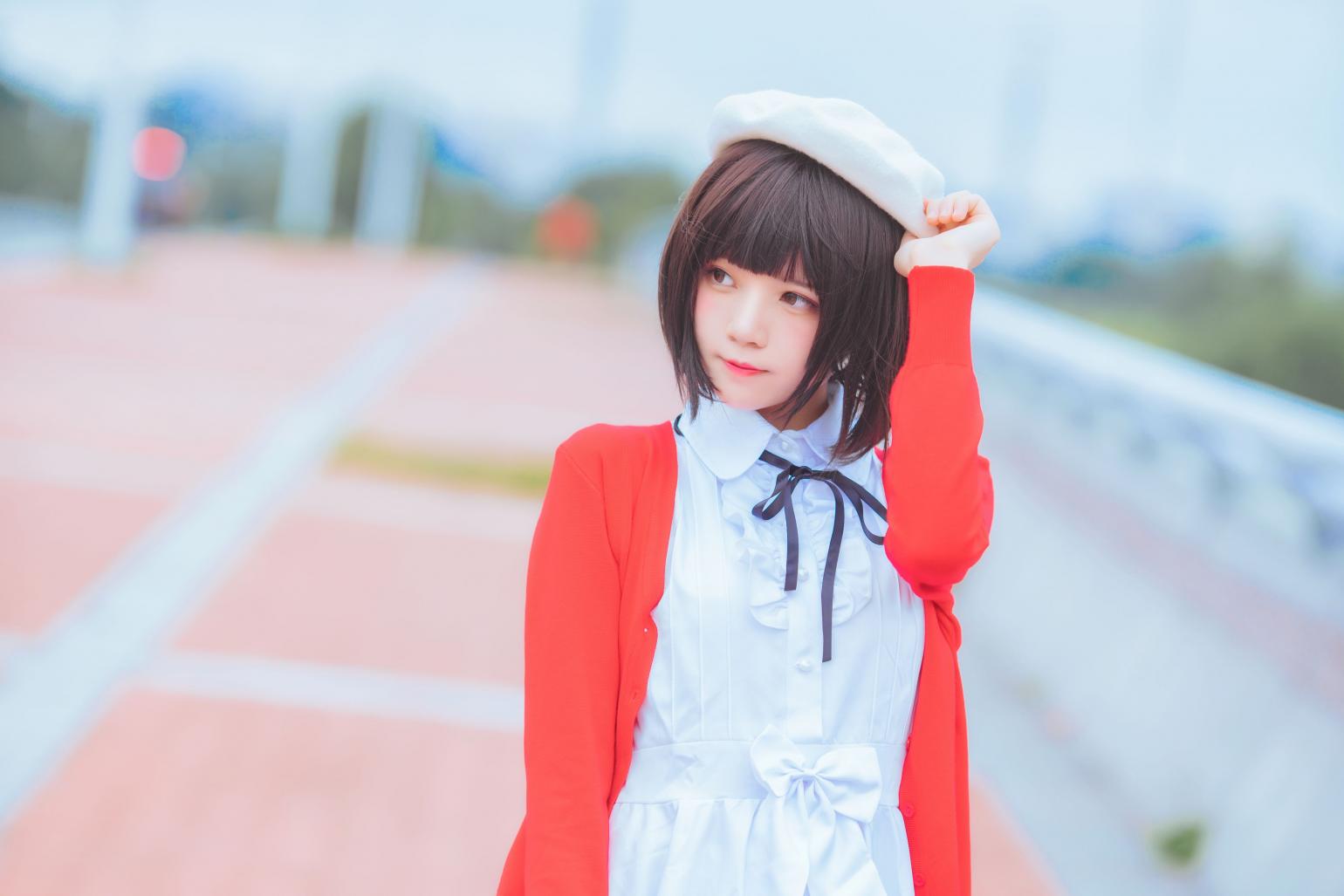 萝莉风COS 桜桃喵 – 加藤惠系列之常服 - 图片5