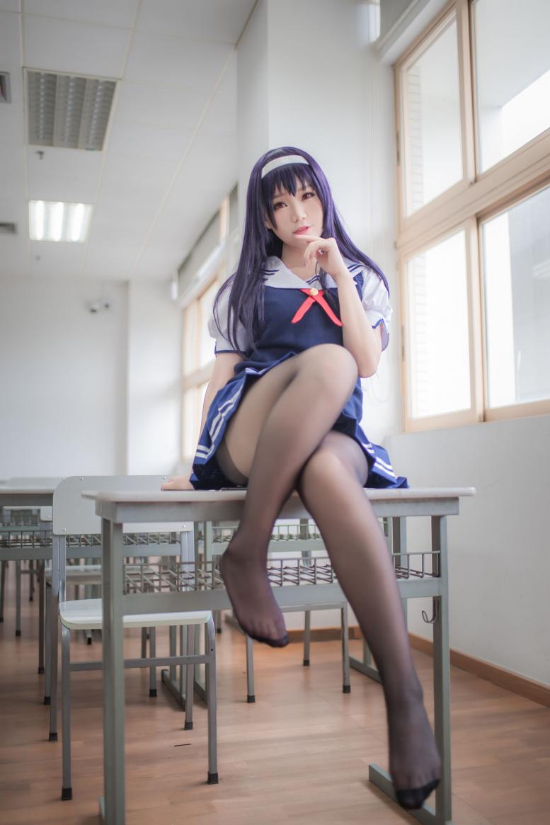 白金Saki写真-校服 - 图片3