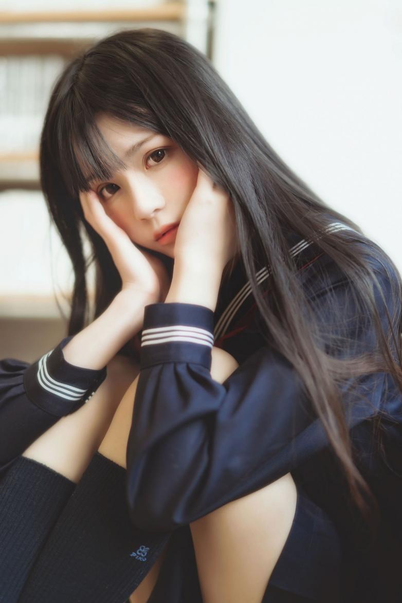 桜桃喵 黑色水手服 - 图片8