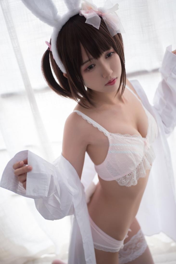 网红Coser@鳗鱼霏儿 - 兽耳 白色蕾丝情趣 [17P-172MB] - 图片4