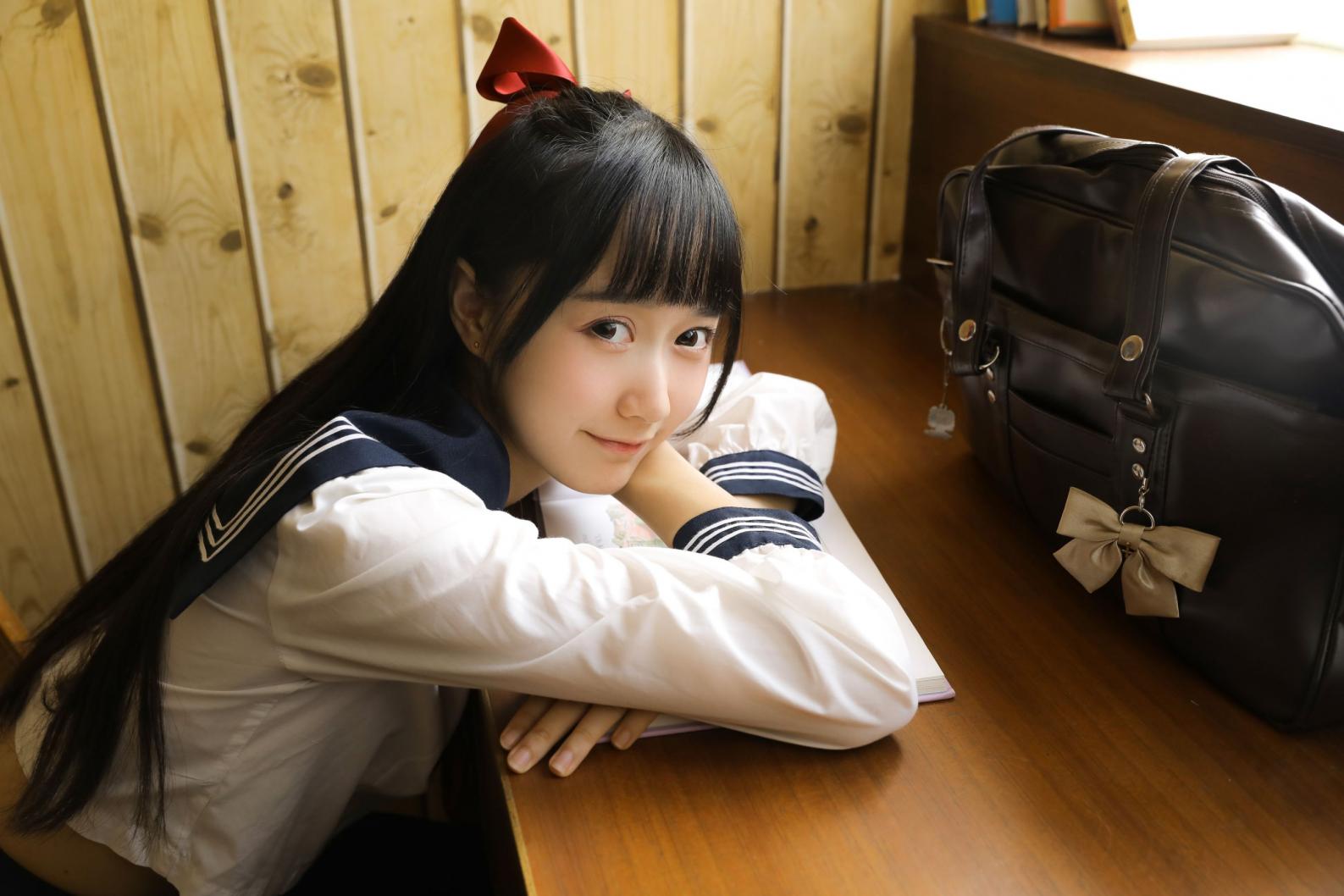 网红coser@木绵绵OwO - 绵相随 JK水手服 [18P-56MB] - 图片2