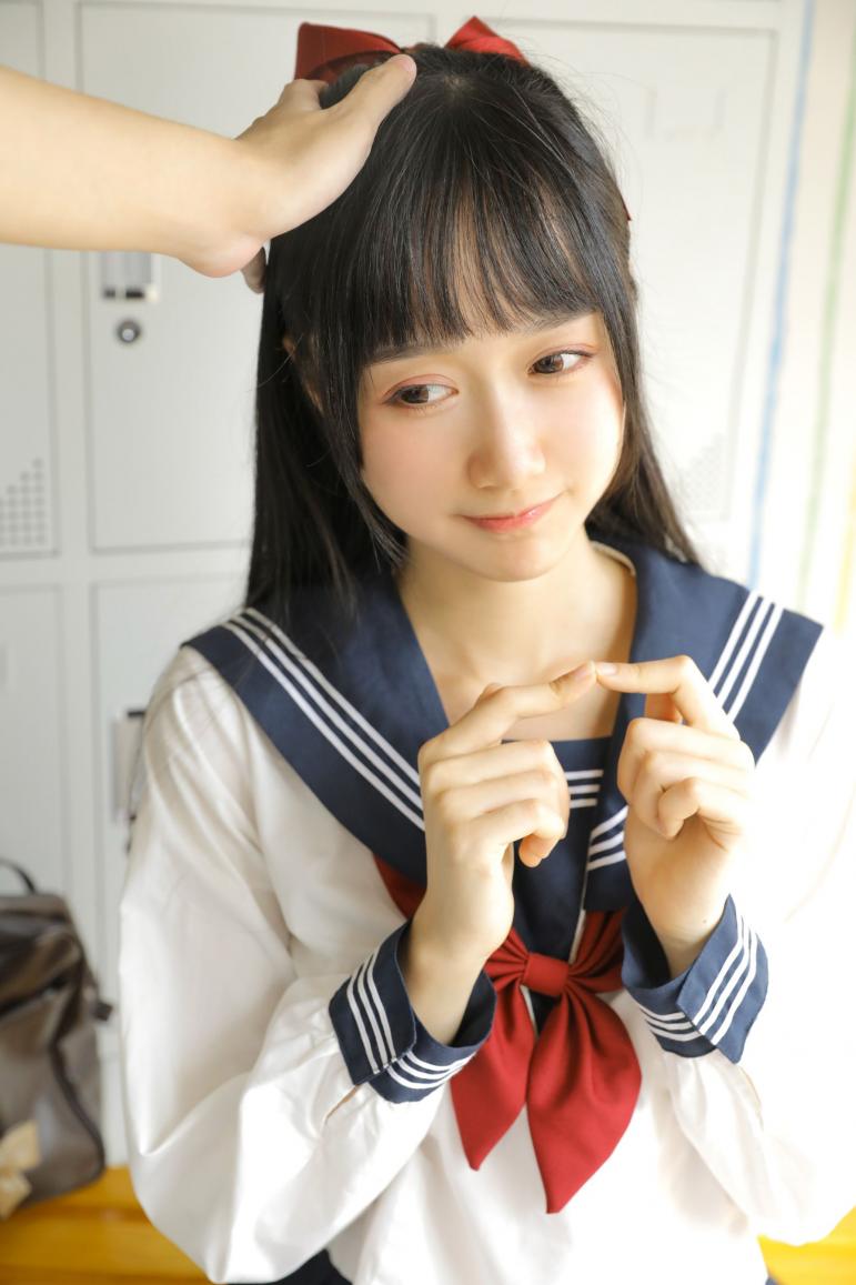网红coser@木绵绵OwO - 绵相随 JK水手服 [18P-56MB] - 图片8