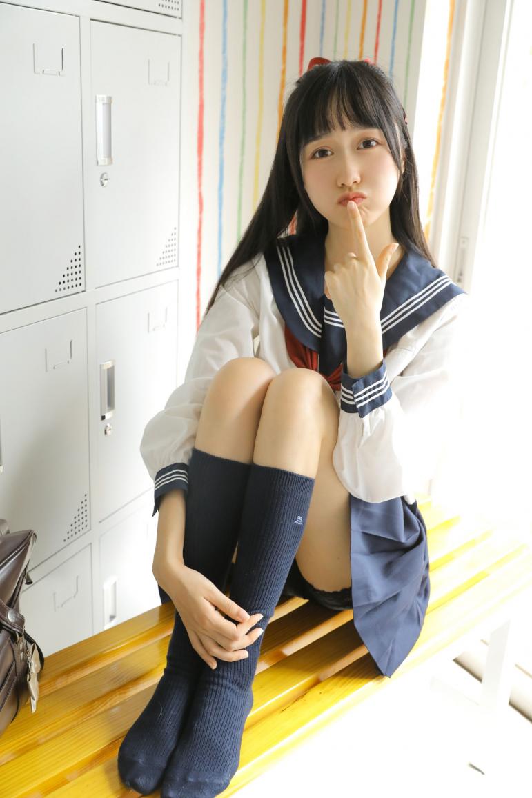网红coser@木绵绵OwO - 绵相随 JK水手服 [18P-56MB] - 图片6