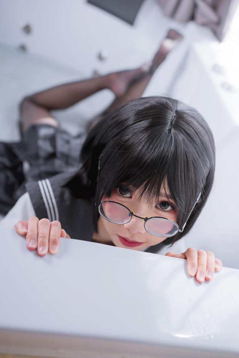 网红Coser@面饼仙儿 - 脑内少女 黑丝JK [25P-241MB] - 图片7