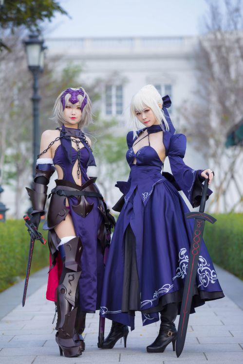 人气动漫Coser@KaYa-萱&Arty亞緹  Saber Alter&Jeanne Alter [141P86.2MB] - 图片3