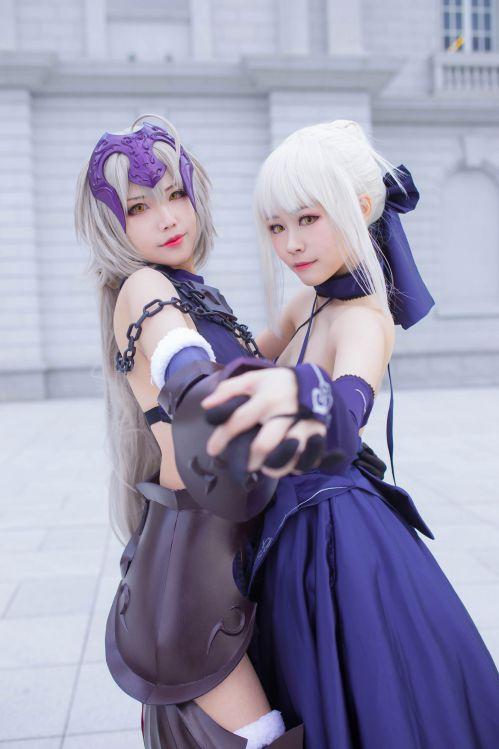 人气动漫Coser@KaYa-萱&Arty亞緹  Saber Alter&Jeanne Alter [141P86.2MB] - 图片7