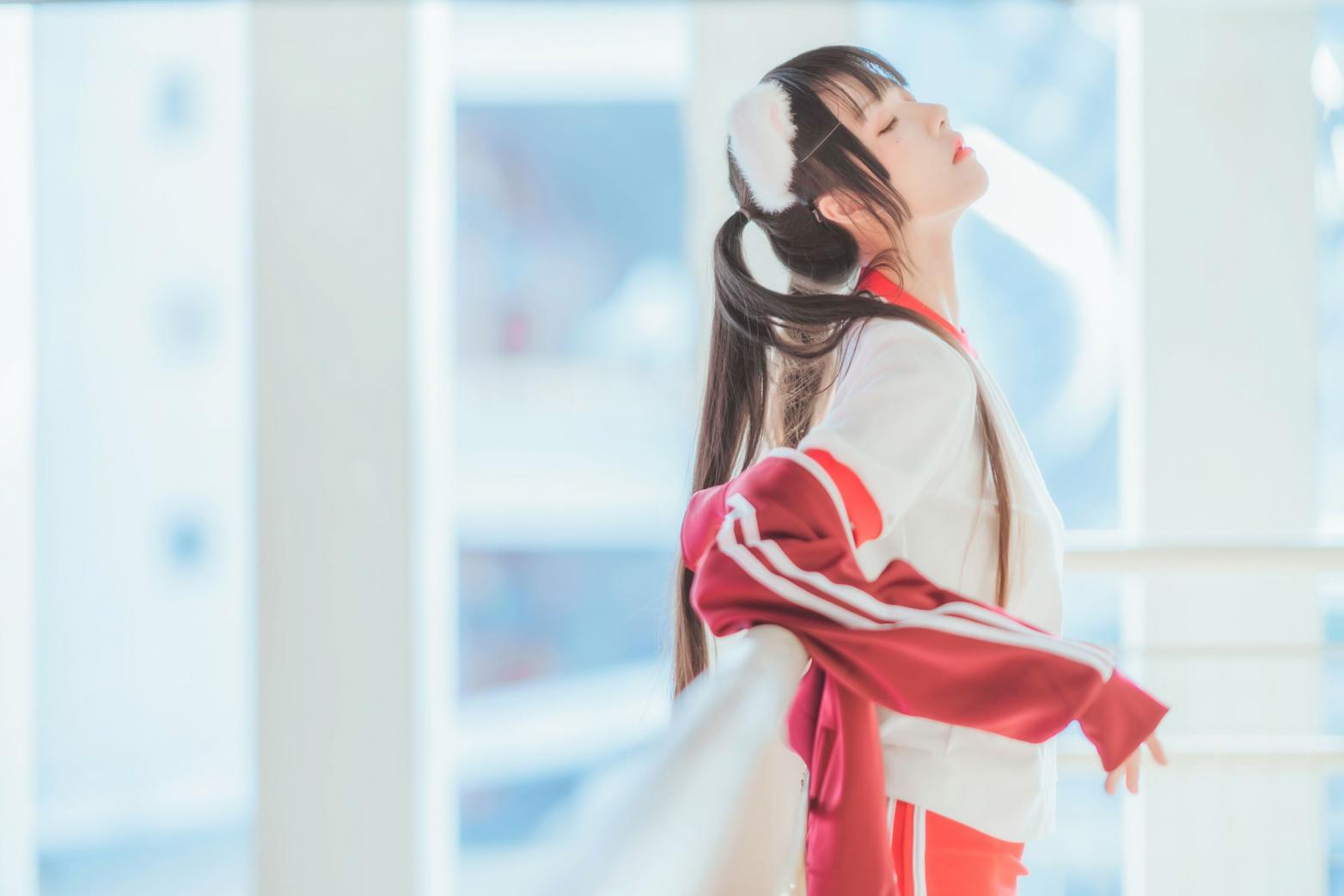 人气动漫Coser@桜桃喵 - 红色体操服 [44P538MB] - 图片6