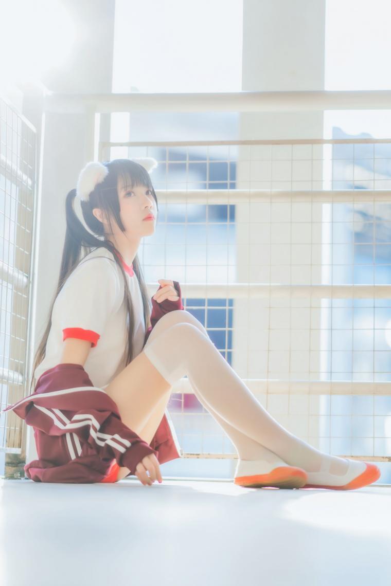 人气动漫Coser@桜桃喵 - 红色体操服 [44P538MB] - 图片8