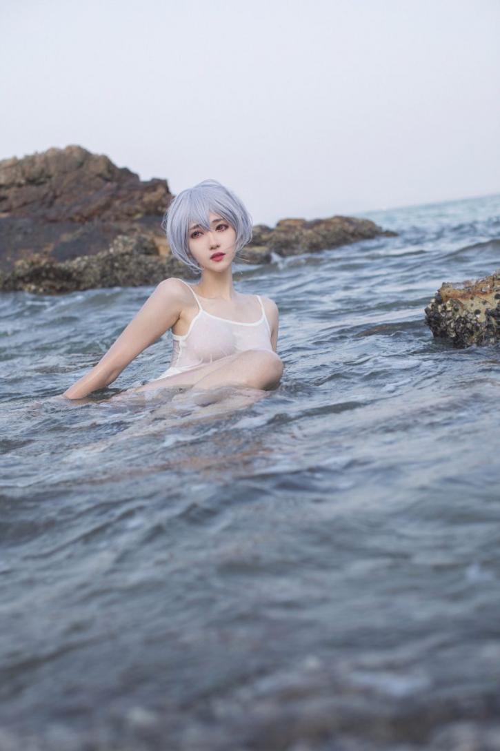 动漫博主南桃Momoko - 绫波丽白裙 [25P-155MB] - 图片4