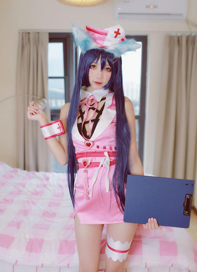 微博红人Coser@五更百鬼 阿狸护士服 - 图片6