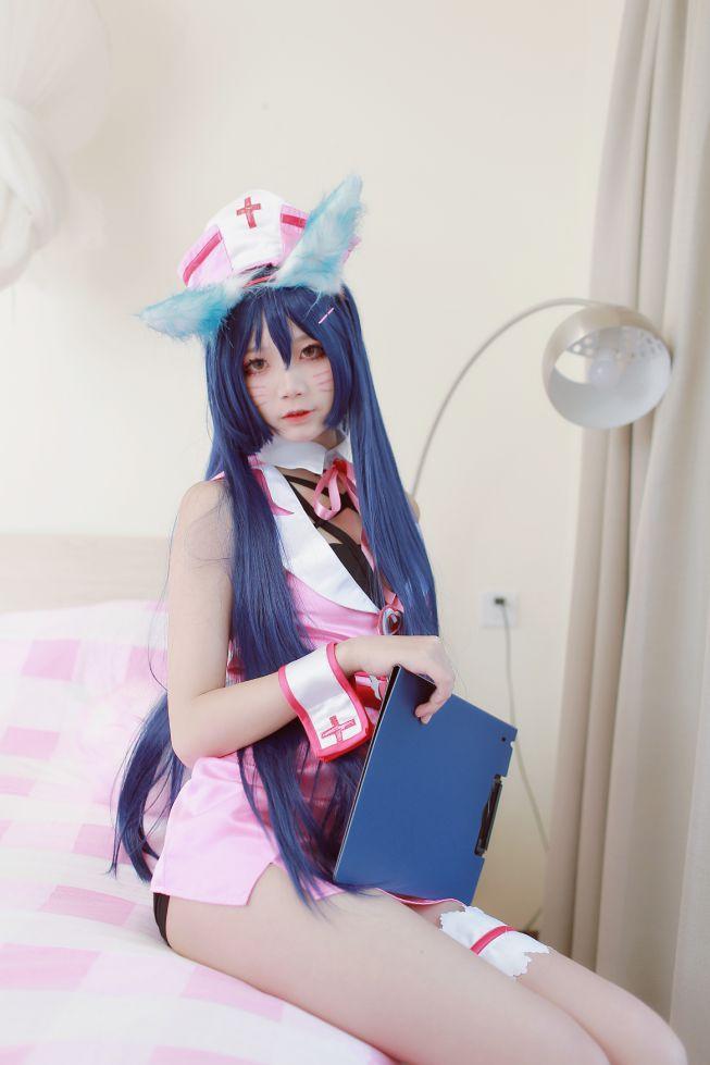 微博红人Coser@五更百鬼 阿狸护士服 - 图片8