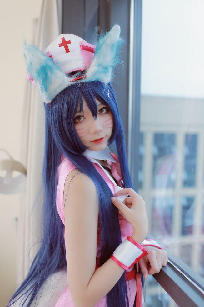 微博红人Coser@五更百鬼 阿狸护士服 - 图片7