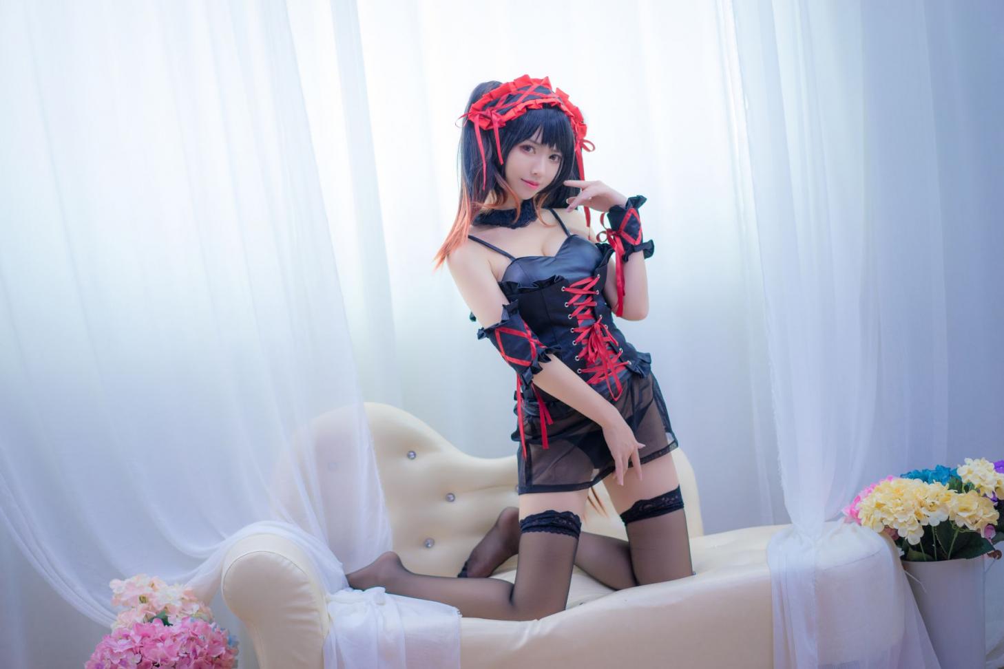 人气动漫Coser@鳗鱼霏儿 - 狂三系列 睡衣 [13P170MB] - 图片2