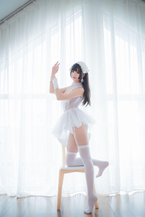 微博红人@小野妹子w 白色纱裙 [9P22.2MB] - 图片4