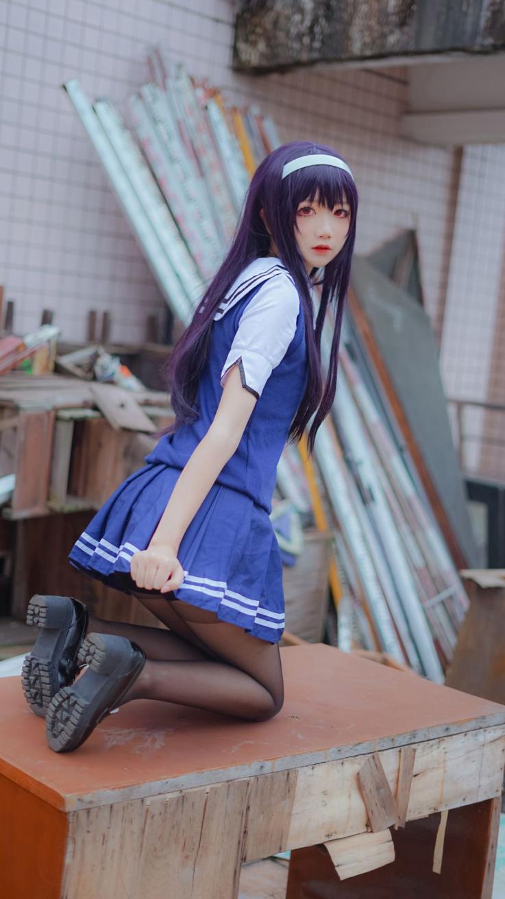 微博红人Coser@五更百鬼 学姐校服 [25P139MB] - 图片7