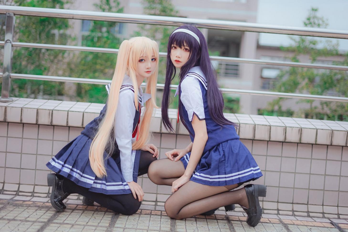 微博红人Coser@五更百鬼 学姐校服 [25P139MB] - 图片4