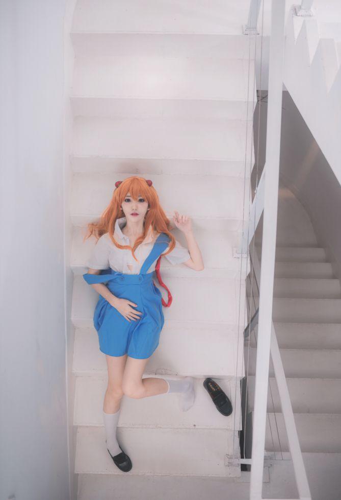 微博红人动漫Coser@南桃Momoko 明日香制服 [15P69MB] - 图片5