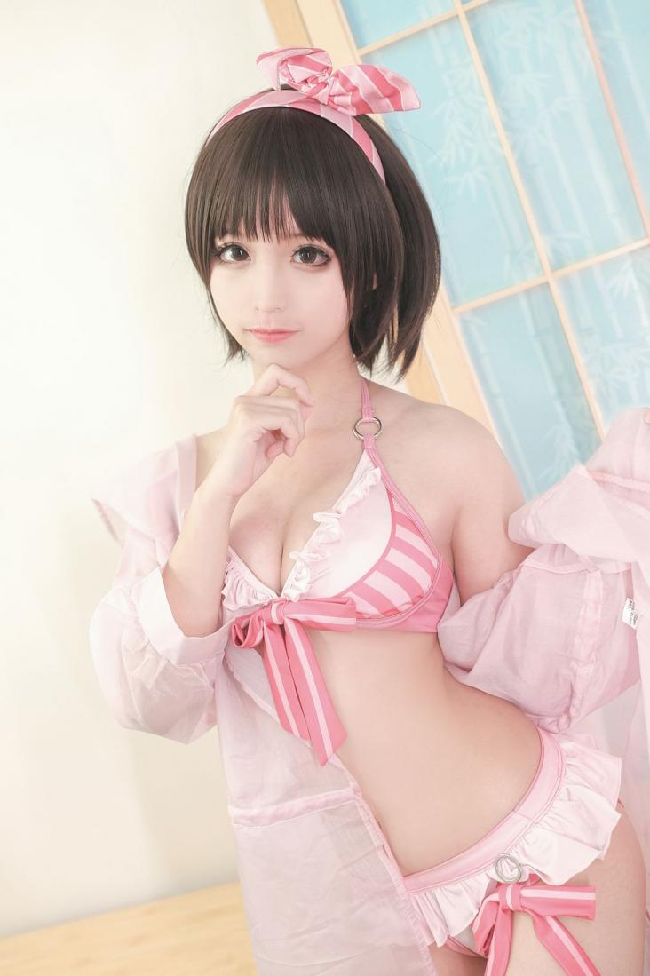 知名动漫博主@蠢沫沫 加藤惠泳装 [40P473MB] - 图片2