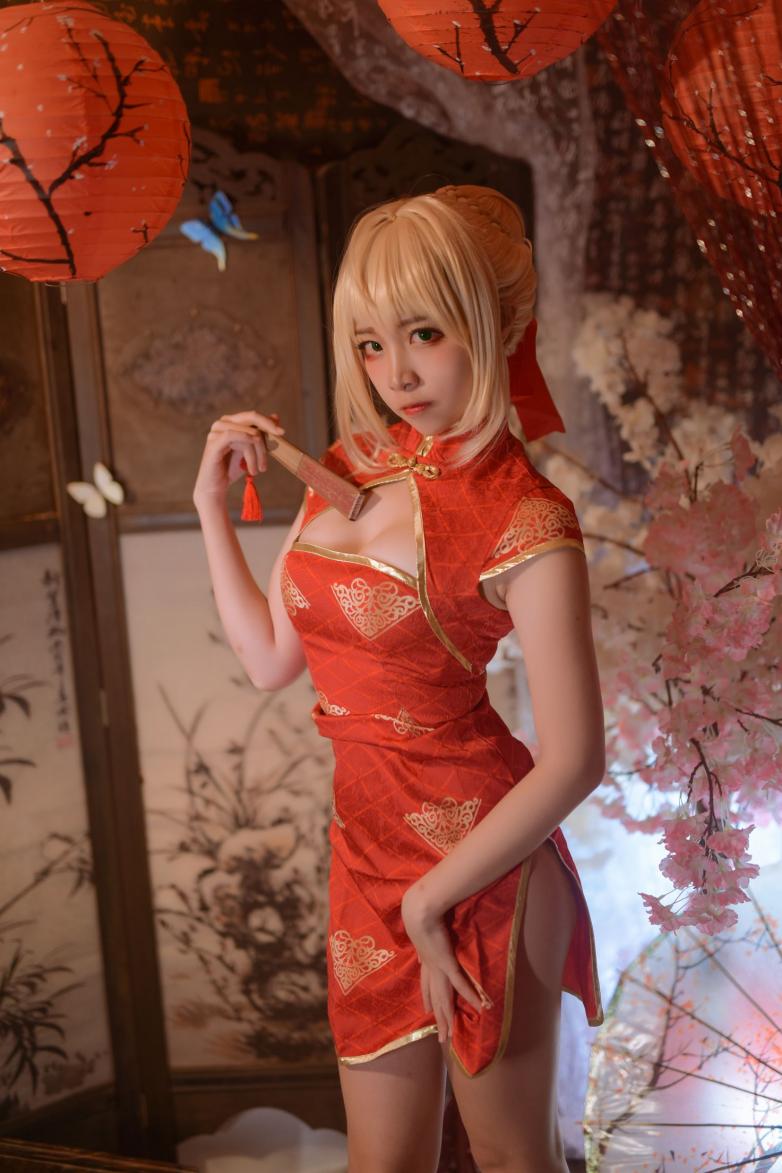 人气Coser动漫博主@二佐Nisa Fate尼禄旗袍 [20P207MB] - 图片8