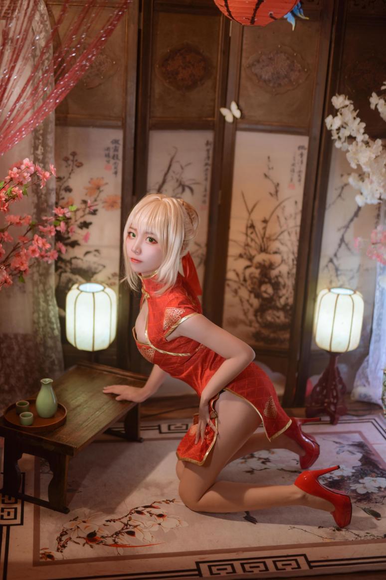 人气Coser动漫博主@二佐Nisa Fate尼禄旗袍 [20P207MB] - 图片5