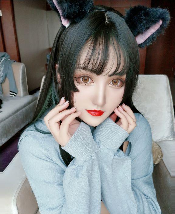 人气coser@夏鸽鸽不想起床 猫耳 白+黑 [49P8V172MB] - 图片2