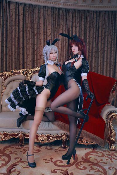 人气动漫Coser@半半子&索索sophia 东方幻想乡兔女郎 [30P50MB] - 图片8