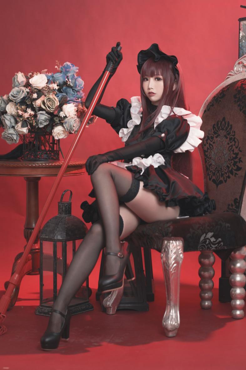 人气动漫Coser@面饼仙儿 斯卡哈女仆 [20P181MB] - 图片2