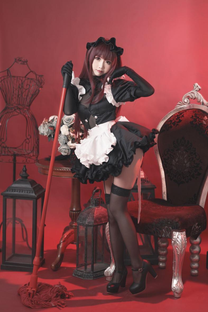 人气动漫Coser@面饼仙儿 斯卡哈女仆 [20P181MB] - 图片6