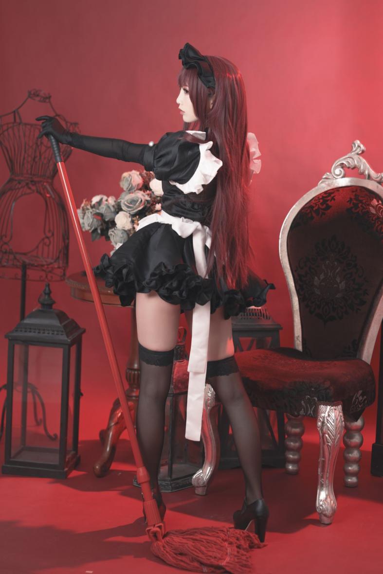 人气动漫Coser@面饼仙儿 斯卡哈女仆 [20P181MB] - 图片8