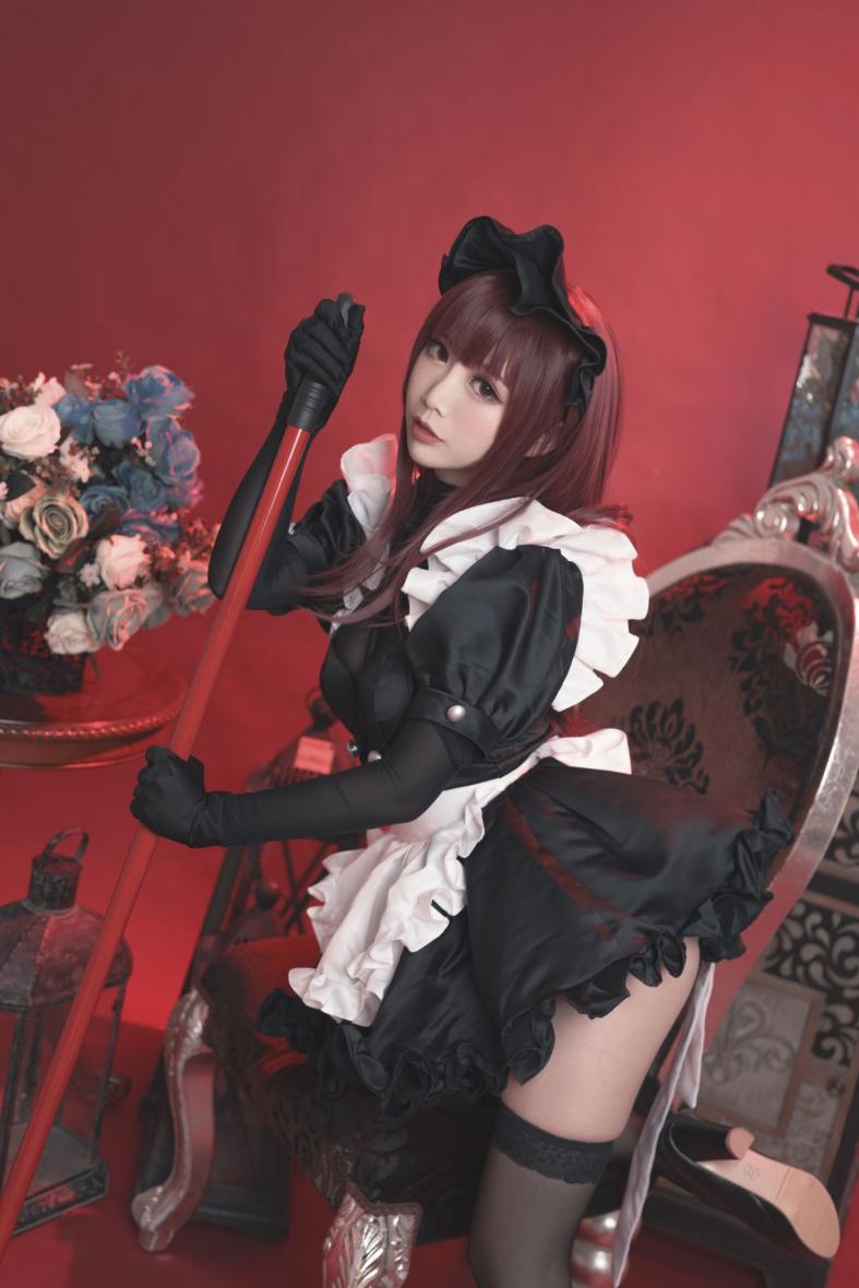 人气动漫Coser@面饼仙儿 斯卡哈女仆 [20P181MB] - 图片4