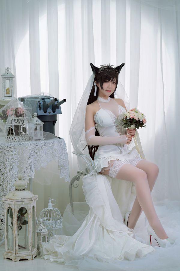微博人气Coser@半半子 爱宕花嫁 [30P1V162MB] - 图片4