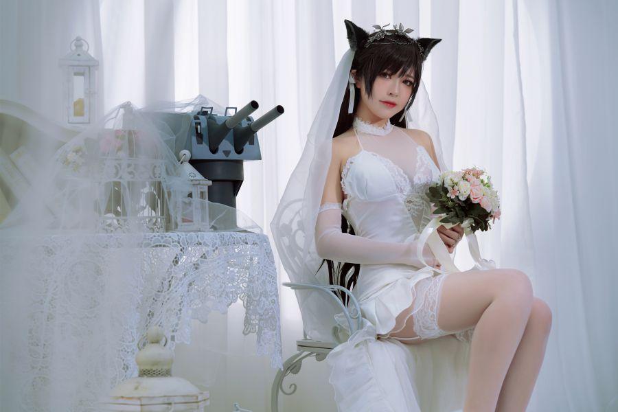 微博人气Coser@半半子 爱宕花嫁 [30P1V162MB] - 图片5