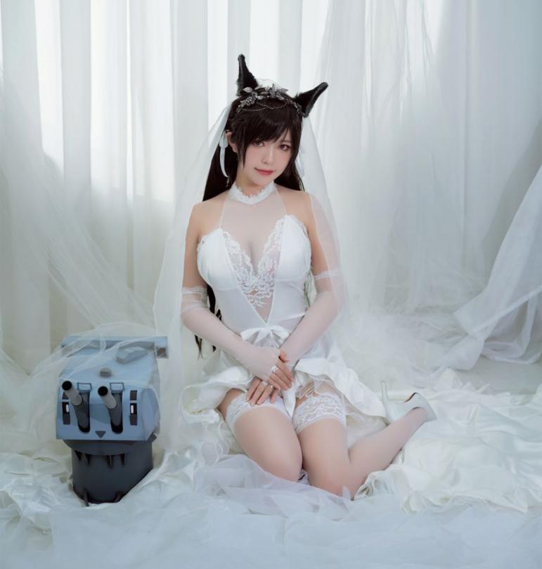 微博人气Coser@半半子 爱宕花嫁 [30P1V162MB] - 图片6