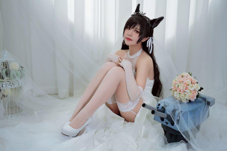 微博人气Coser@半半子 爱宕花嫁 [30P1V162MB] - 图片8