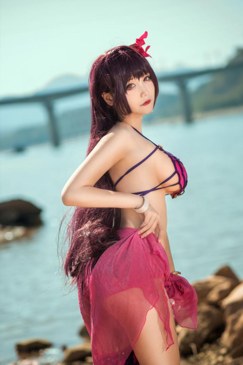 知名动漫博主@仙九Airi 斯卡哈水着 [15P152MB] - 图片5