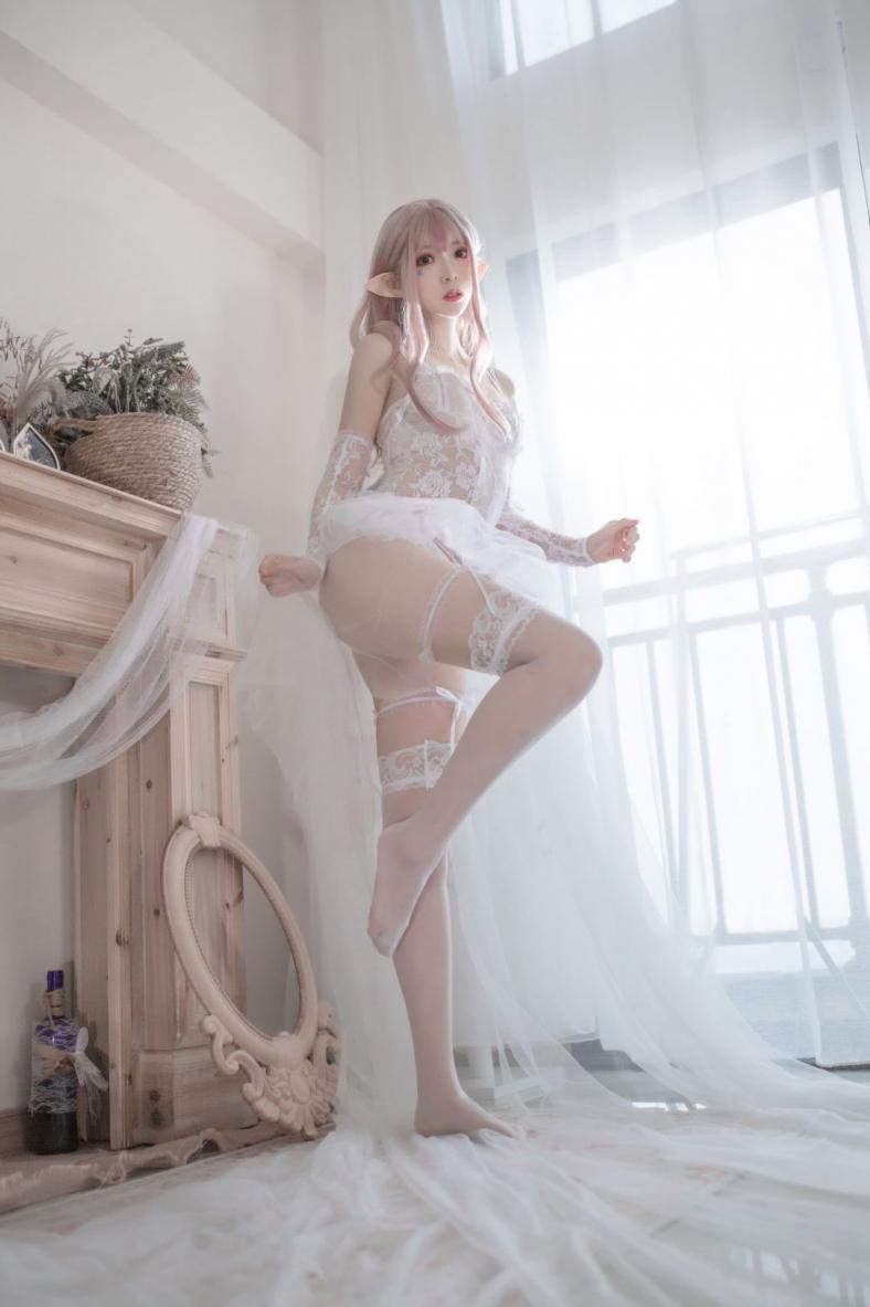 网红Coser@疯猫ss 纯白精灵 [29P120MB] - 图片5