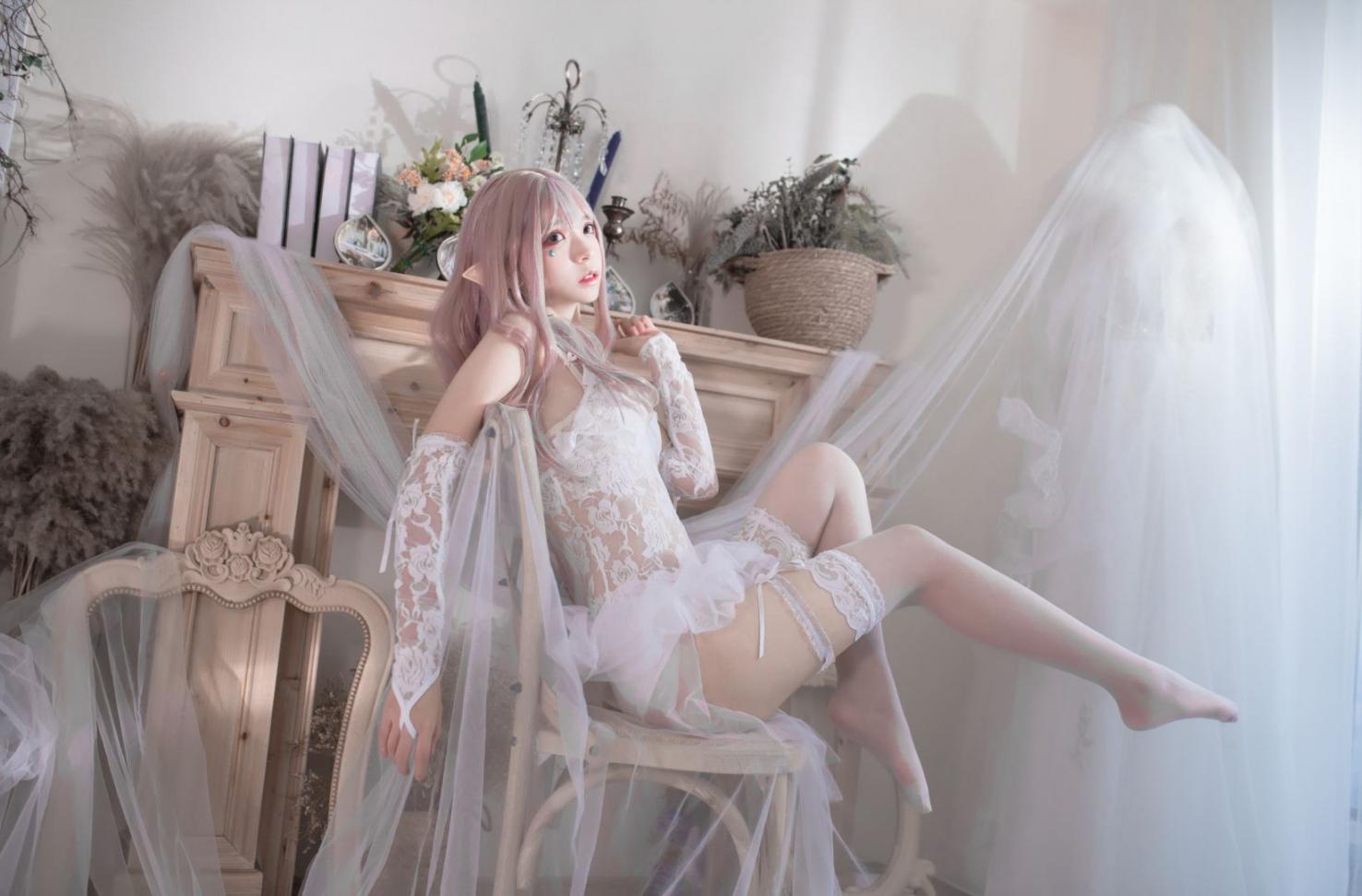 网红Coser@疯猫ss 纯白精灵 [29P120MB] - 图片8