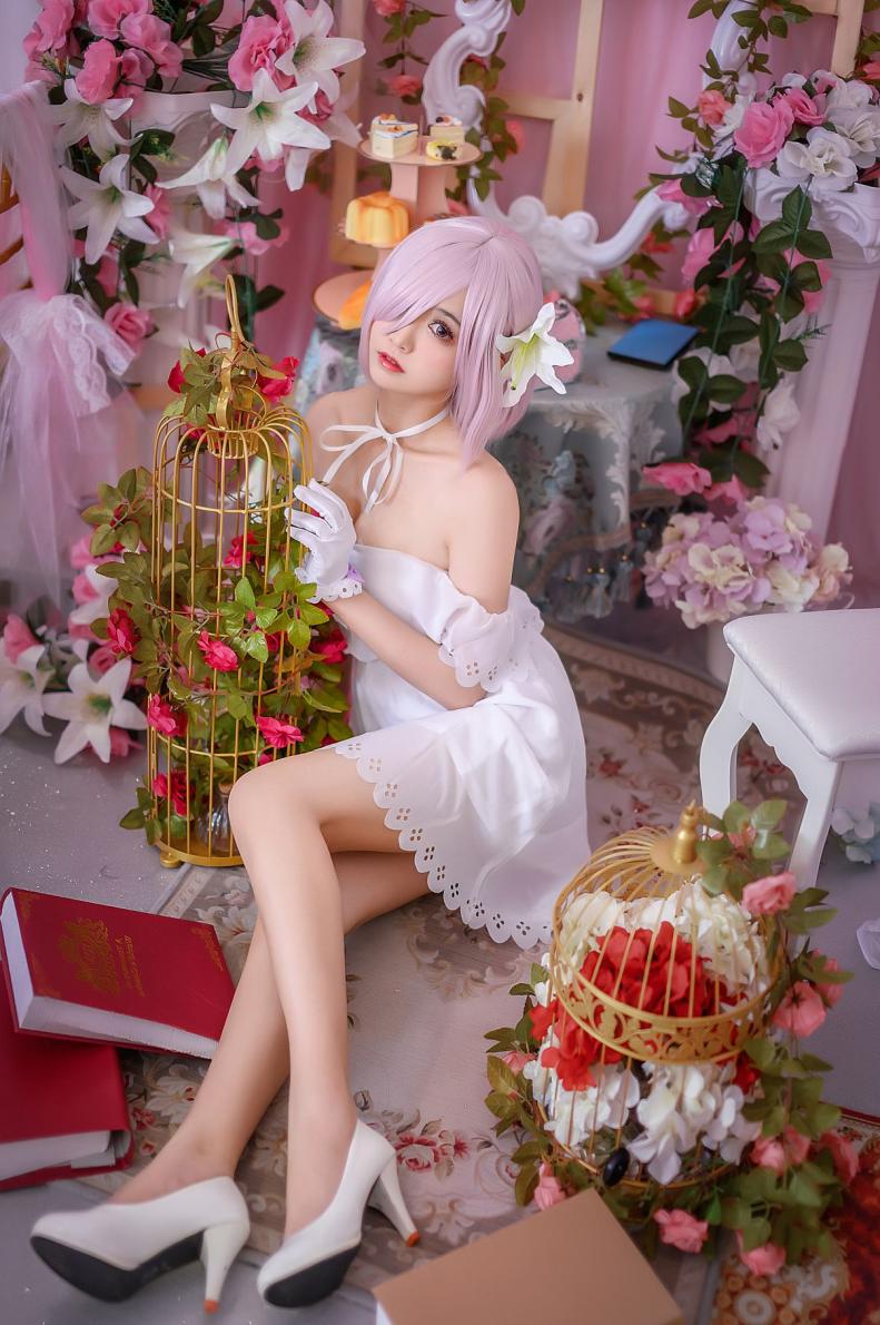 人气动漫Coser@鳗鱼菲儿 玛修白裙 [12P169MB] - 图片7