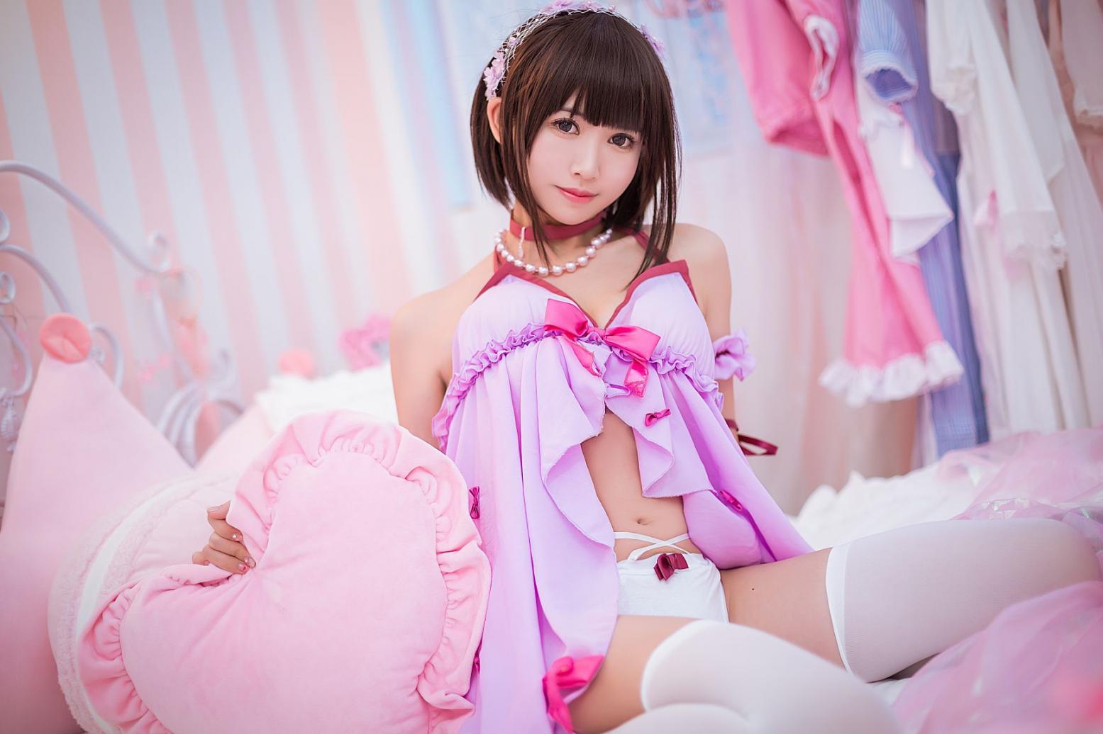 人气动漫Coser@鳗鱼霏儿 圣人惠之睡衣 [9P106MB] - 图片2