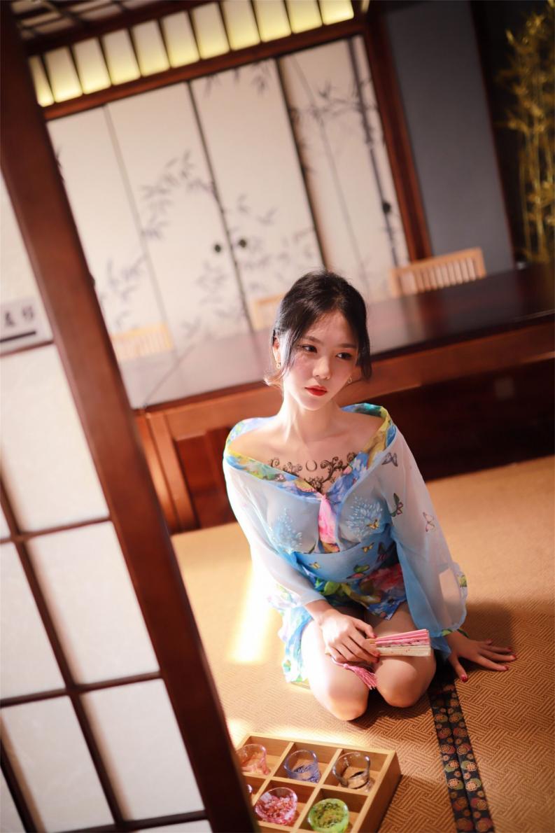 微博人气Coser@抖娘-利世-水蓝和服 [30P81MB] - 图片3