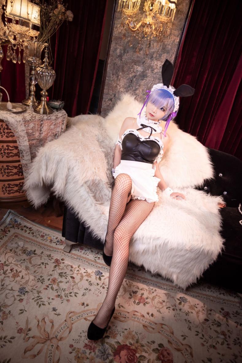 人气动漫Coser@面饼仙儿 网袜蕾姆 [27P328MB] - 图片7