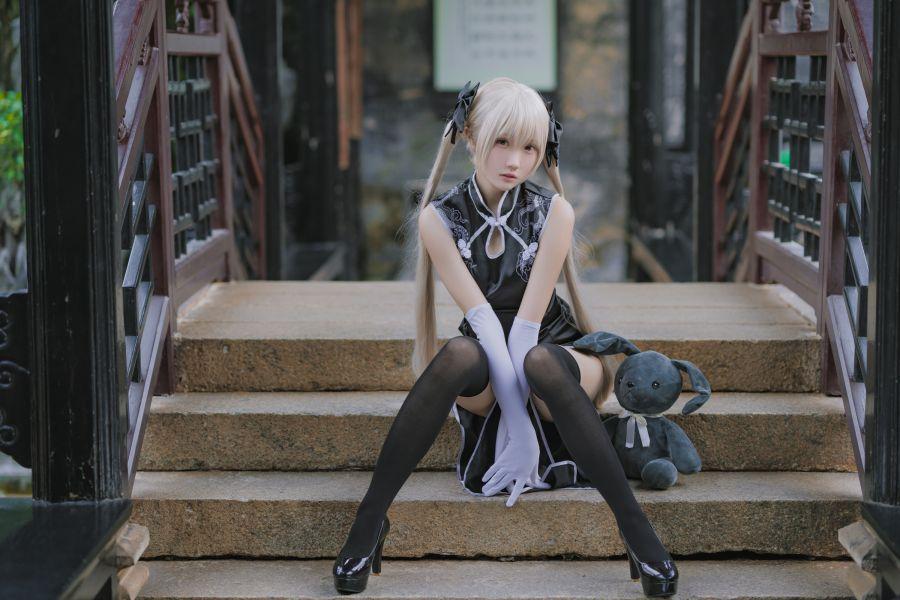 动漫Coser@瓜希酱 穹妹 黑旗袍 [14P78MB] - 图片7
