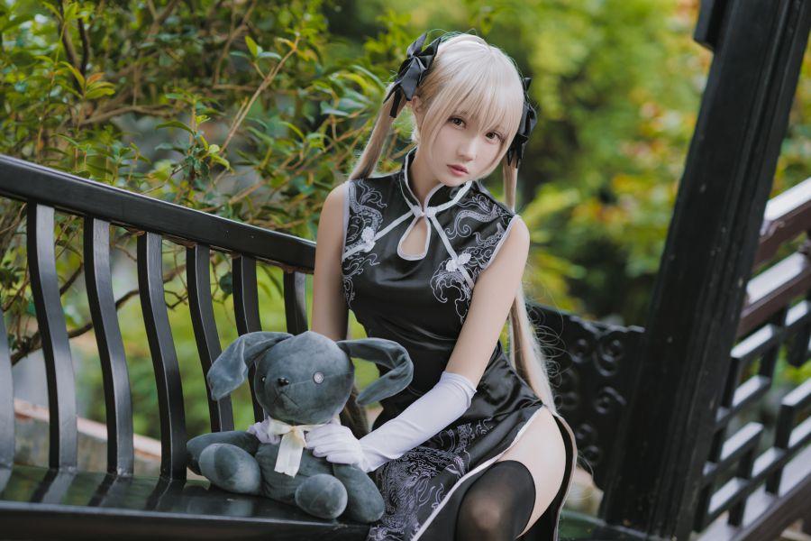 动漫Coser@瓜希酱 穹妹 黑旗袍 [14P78MB]