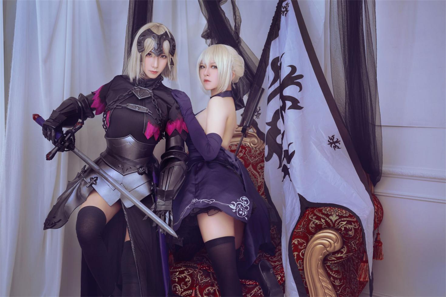 微博人气Coser@半半子&索索 黑贞3 [12P37MB] - 图片4