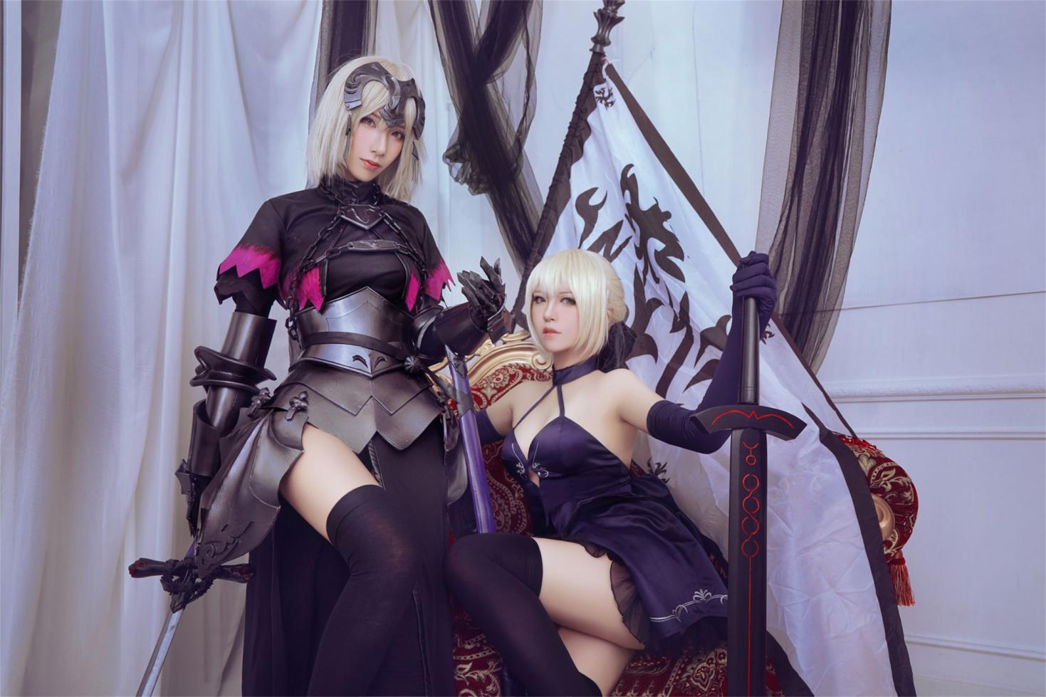 微博人气Coser@半半子&索索 黑贞3 [12P37MB] - 图片2