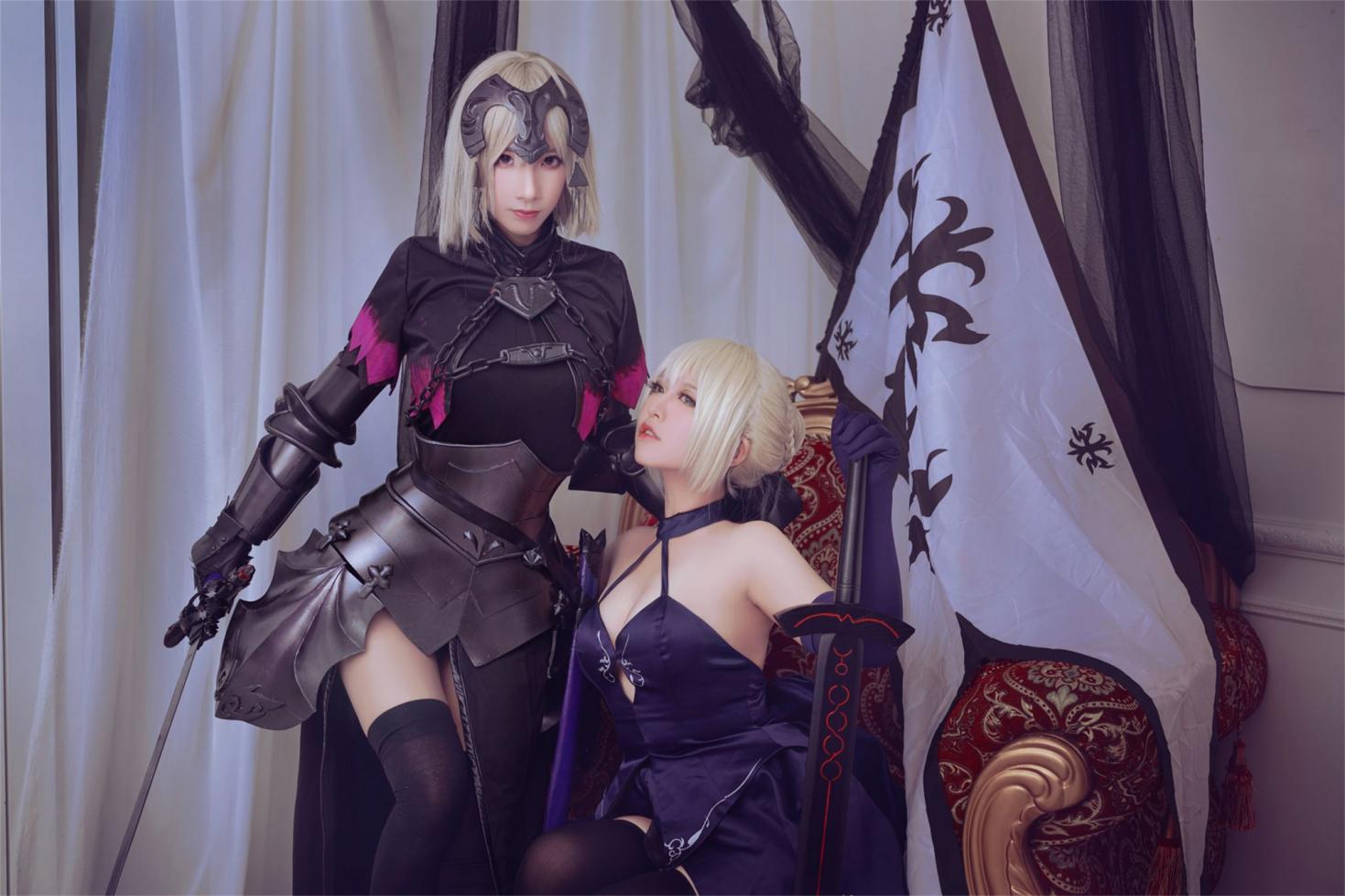 微博人气Coser@半半子&索索 黑贞3 [12P37MB] - 图片3